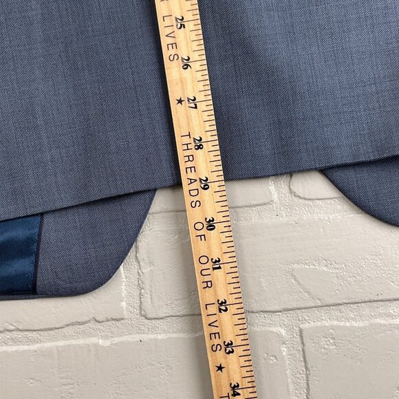 Marzotto Banana Republic Blazer Men 42R Blue Modern Slim Super 100s Wool Jacket - Picture 14 of 15